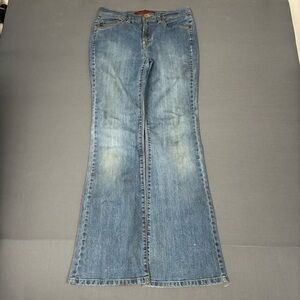 Jeanstar Women’s Medium Wash Flared Wide Leg Denim Jeans Size 8 (29x31) Y2K